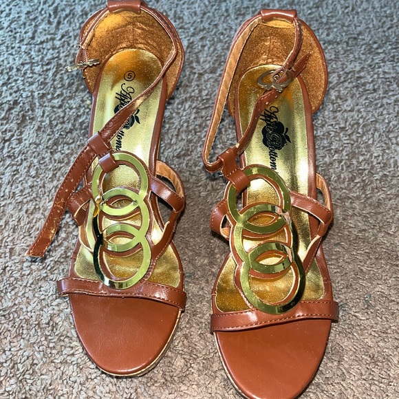 Apple Bottom brown wedges - Picture 3 of 4